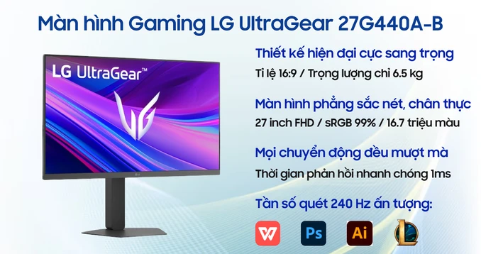Màn hình Gaming LG UltraGear 27G440A-B 27 inch