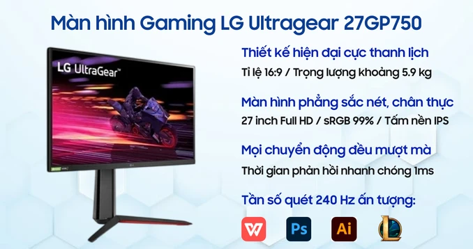 Màn hình Gaming LG Ultragear 27GP750