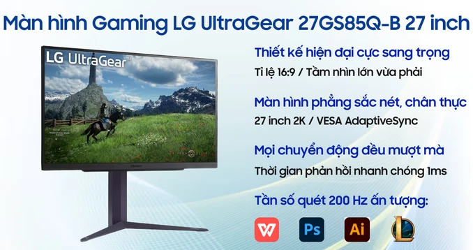 Màn hình Gaming LG UltraGear 27GS85Q-B 27 inch