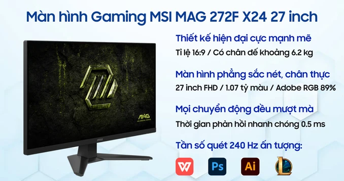 Màn hình Gaming MSI MAG 272F X24 27 inch