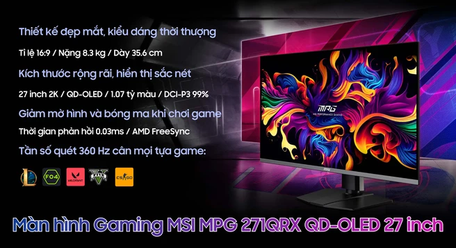 Màn hình Gaming MSI MPG 271QRX QD-OLED 27 inch
