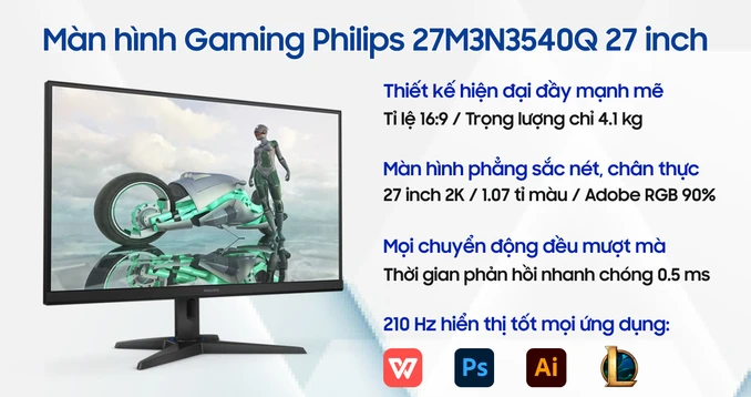 Màn hình Gaming Philips 27M3N3540Q 27 inch