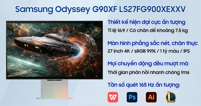 Màn hình Gaming Samsung Odyssey 3D G90XF LS27FG900XEXXV