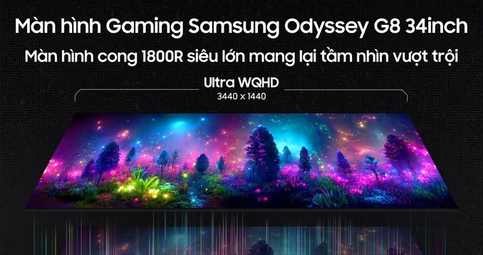 Màn hình Gaming Samsung Odyssey OLED G8 G85SD LS34DG850SEXXV 34 inch