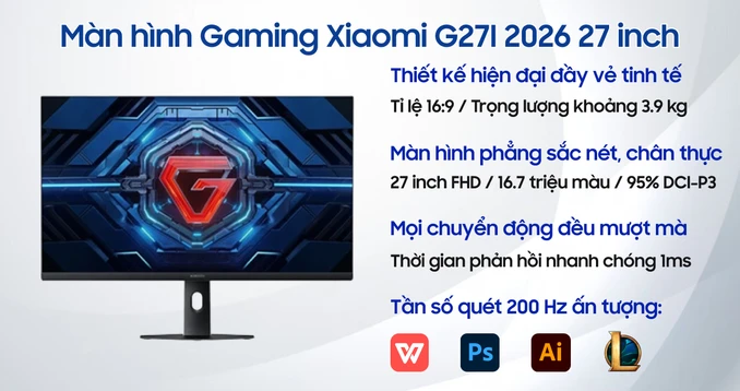 Màn hình Gaming Xiaomi G27I 2026 27 inch