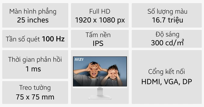 Màn hình MSI MP253W 25 inch