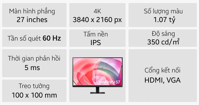 Màn hình Samsung Viewfinity S7 LS27D700 27 inch