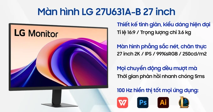 Màn hình LG 27U631A-B 27 inch