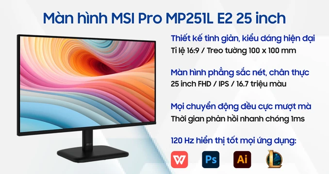 Màn hình MSI Pro MP251L E2 25 inch