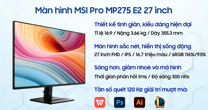 Màn hình MSI Pro MP275 E2 27 inch