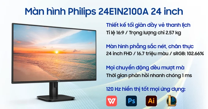 Màn hình Philips 24E1N2100A 24 inch