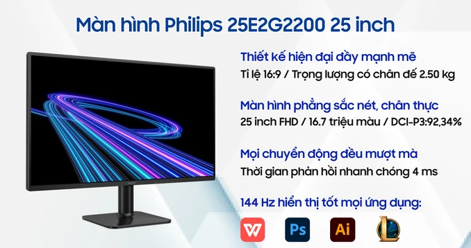 Màn hình Philips 25E2G2200 25 inch