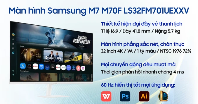 Màn hình thông minh Samsung M7 M70F LS32FM701UEXXV