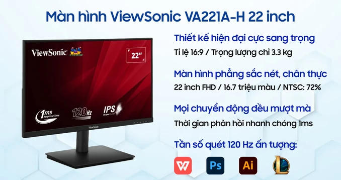 Màn hình ViewSonic VA221A-H 22 inch