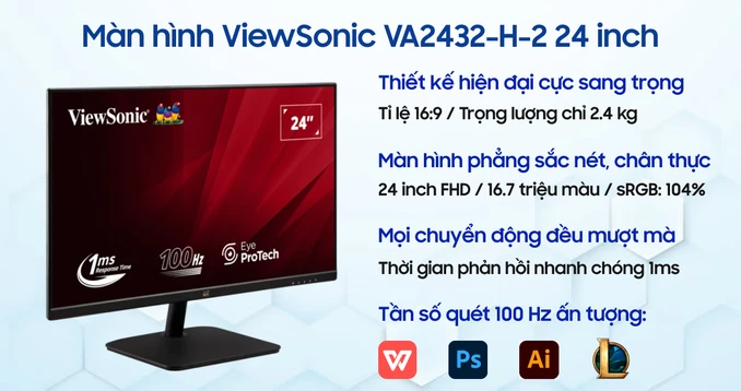 Màn hình ViewSonic VA2432-H-2 24 inch