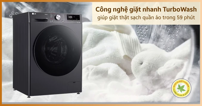 Máy giặt LG cửa ngang 9kg 2023 (FV1409S4M) | Chính hãng, giá tốt