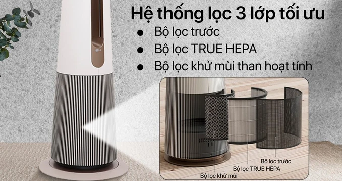 Máy lọc không khí LG Puricare AeroTower Hit FS15GPCJ0 bền rẻ