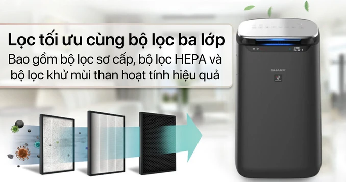 Máy lọc không khí Sharp FP-J80EV-H chính hãng giá rẻ, bền