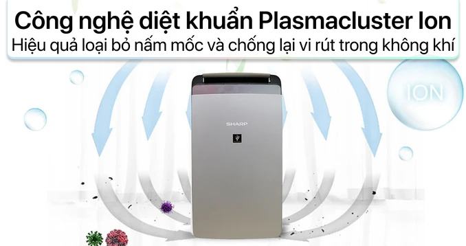 Máy lọc không khí và hút ẩm Sharp DW-J27FV-S -1 Máy lọc không khí và hút ẩm Sharp DW-J27FV-S -1