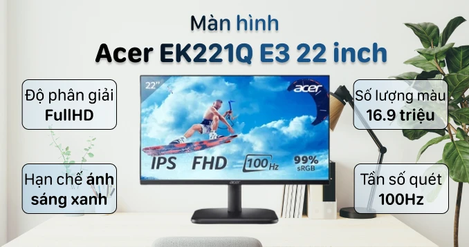 Màn hình Acer EK221Q E3 22 inch