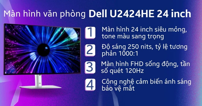 Màn hình văn phòng Dell U2424HE 24 inch
