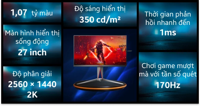 Màn hình Gaming AOC Agon AG275QXE/74 27 inch