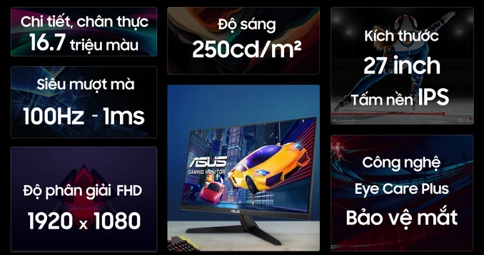 Màn hình Gaming ASUS VY279HF 27 inch