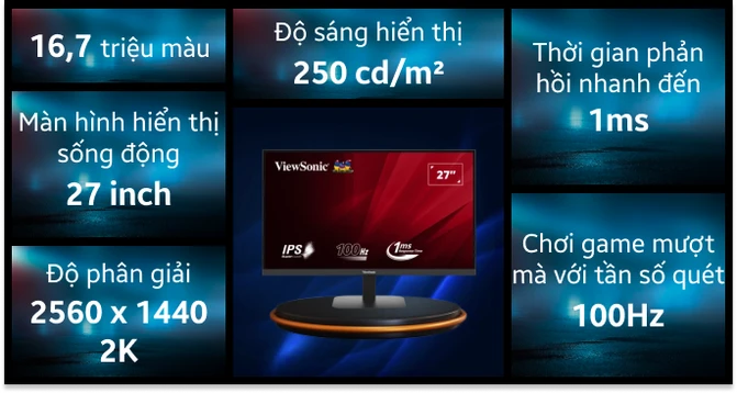 Màn hình Viewsonic VA2708-2K-MHD 27 inch