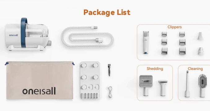 Máy cắt tỉa và hút lông thú cưng Oneisall LM2 - 3