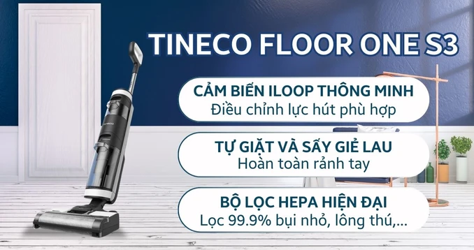 Máy hút bụi lau nhà cầm tay Tineco Floor One S3 - 1