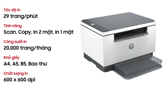 Máy in HP LaserJet MFP M236dw đa chức năng (9YF95A)