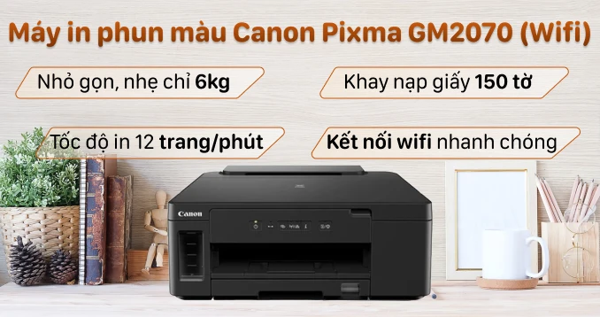 Máy in phun màu Canon Pixma GM2070 (Wifi)