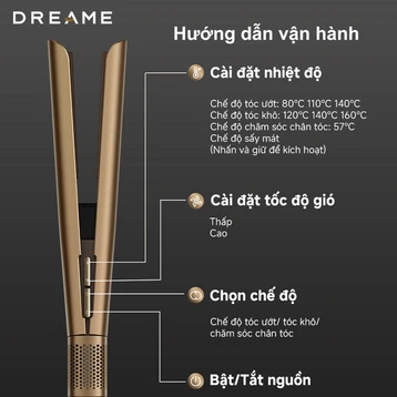 Máy sấy và duỗi tóc 2 in 1 Dreame Aero Straight | Giá rẻ
