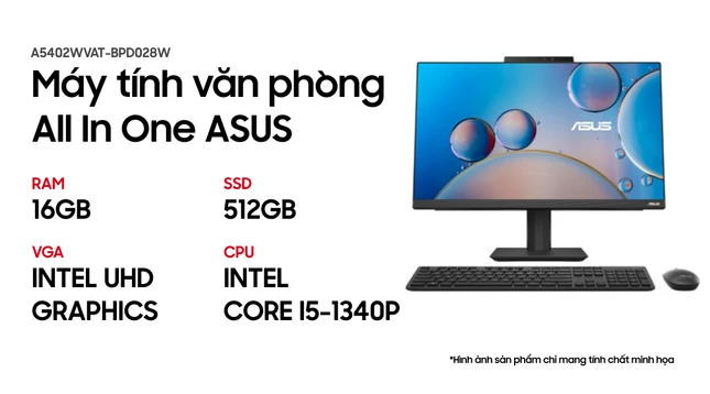 Máy tính AIO ASUS A5402WVAT-BPD028W