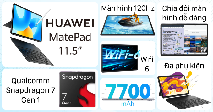 Máy tính bảng Huawei MatePad (Papermatte) 11.5 inch 2025 8GB 256GB - Kèm bàn phím