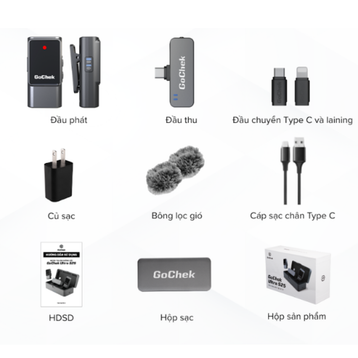 Microphone thu âm không dây Gochek Ultra S25 - S2503 - 4