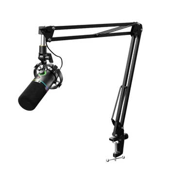 Microphone thu âm Podcast/phòng thu/Livestream Maono RGB PD200X (gồm giá đỡ)
