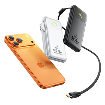 Pin dự phòng Movespeed 10000mAh 22.5W có màn LCD tích hợp cáp USB
