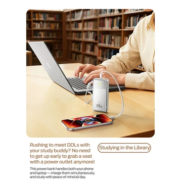 Pin dự phòng MoveSpeed 20000mAh 35W có màn LCD tích hợp cáp USB-C MSP20