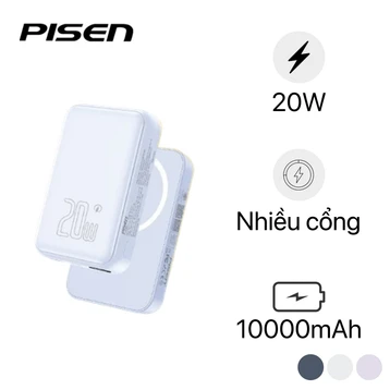 SẠC DỰ PHÒNG PISEN 20000MAH CHÍNH HÃNG MÀN HÌNH HIỂN THỊ THÔNG MINH
