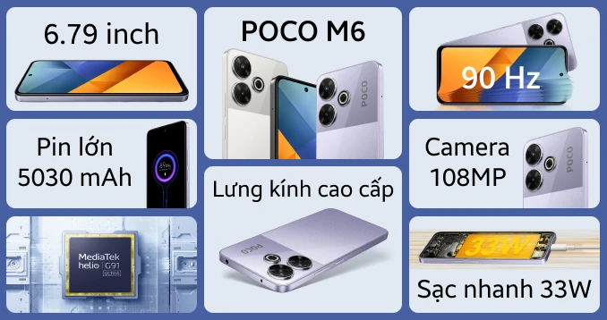 Xiaomi POCO M6 6GB 128GB - Chỉ có tại CellphoneS