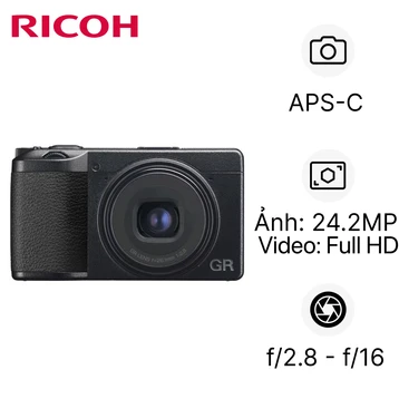 Máy ảnh kỹ thuật số Ricoh GR IIIx | Giá rẻ, trả góp 0%