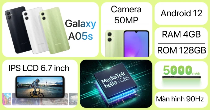 Samsung Galaxy A05 4GB 64GB - Đã Kích Hoạt | Giá rẻ