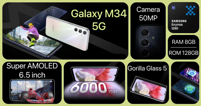 Samsung Galaxy M34 5G 8GB 128GB