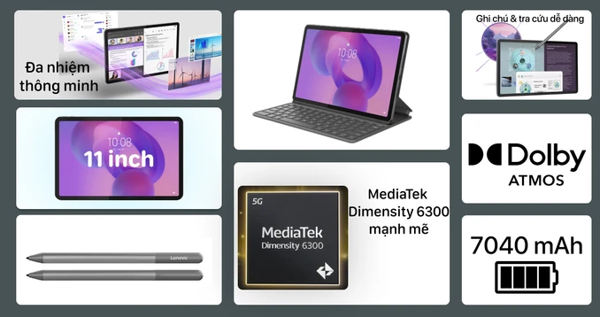 Máy tính bảng Lenovo Idea Tab Wifi 4GB 128GB ZAFR0484VN kèm bút