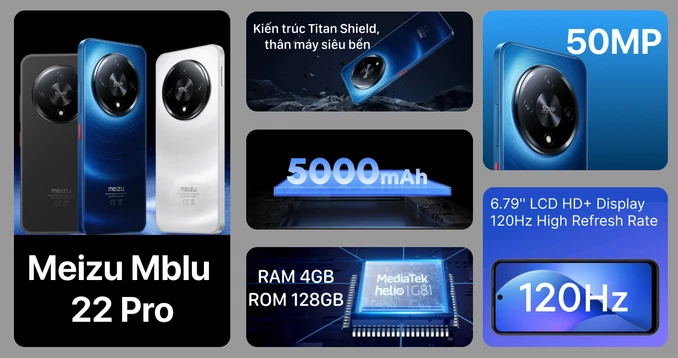 Điện thoại Meizu Mblu 22 Pro NFC 4GB 128GB