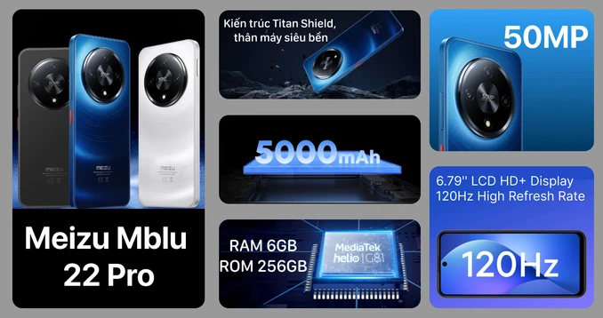 Điện thoại Meizu Mblu 22 Pro NFC 6GB 256GB