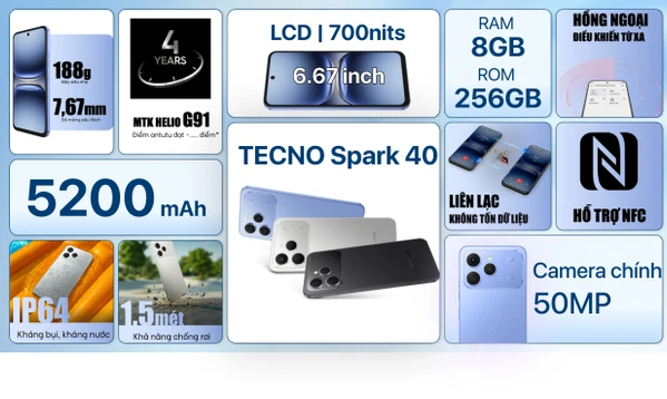 TECNO Spark 40 8GB 256GB