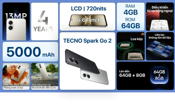 TECNO Spark Go 2 4GB 64GB