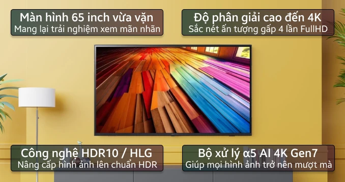 Smart Tivi LG LED 4K 65 inch 2024 (65UT90)